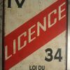 Plaque métal vintage Licence 4