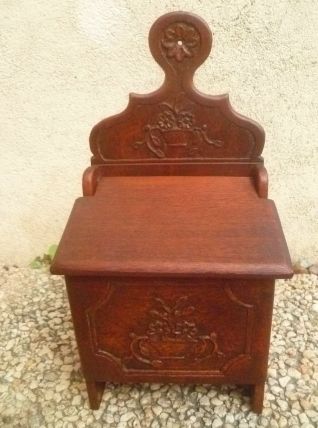 boite a sel en bois vintage