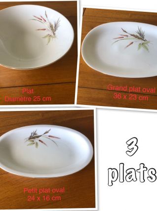 Vaisselle véritable porcelaine liseré or épi très bon état 