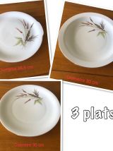 Vaisselle véritable porcelaine liseré or épi très bon état 