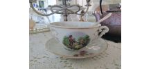 Tasse à Thé porcelaine française ancienne de luxe de la comp