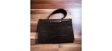Sac noir Duvelleroy vernis 