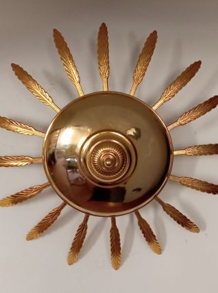 Plafonnier en métal doré 