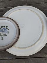 7 assiettes dessert et plat, grès modèle Fanchon MBFA Pornic