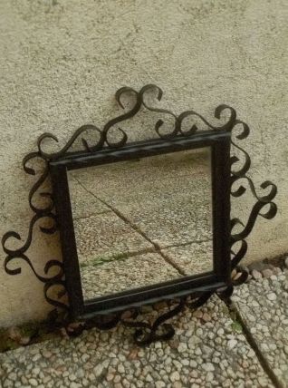 miroir en fer forgé, vintage