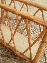 porte revue , rosier , rotin , vintage