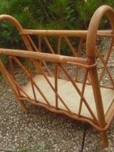 porte revue , rosier , rotin , vintage