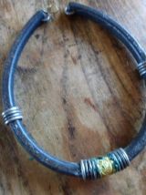 Collier et Bracelet cuir et métal Africains