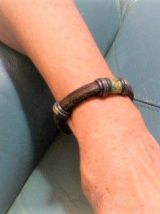 Collier et Bracelet cuir et métal Africains