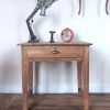 Table de ferme ancienne en bois, table de travail, bureau en