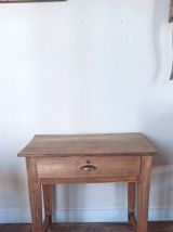 Table de ferme ancienne en bois, table de travail, bureau en
