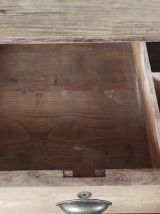 Table de ferme ancienne en bois, table de travail, bureau en