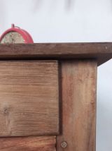 Table de ferme ancienne en bois, table de travail, bureau en