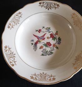 Lot de 10 assiettes creuses en faïence Lunéville 
