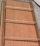 etagere  1950 a 60  string plaquage bois  avec jonc en bordu
