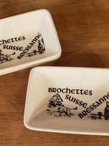 Service à brochettes en faïence GIEN