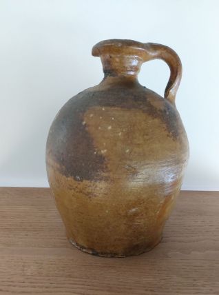 pot en grès ancien vernissé et flammé