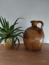 pot en grès ancien vernissé et flammé