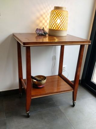Desserte vintage à roulettes