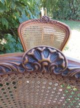 lot de 3 chaises "Régence" en cannage
