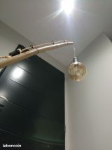 Lampe en bois faite main Ampoule type Edison