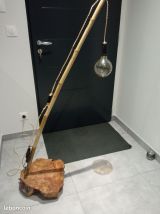 Lampe en bois faite main Ampoule type Edison