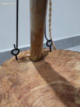Lampe en bois faite main Ampoule type Edison