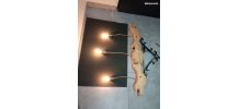 Lustre/plafonnier bois joug de boeuf customise