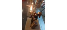 Lampe en pieces velo decoration industrielle Aventurier/expl