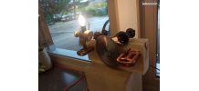 Lampe en pieces velo decoration industrielle Aventurier/expl
