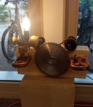 Lampe en pieces velo decoration industrielle Aventurier/expl