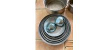 LOT DE 6 GAMELLES ALU. CAMPING ANNEES 60