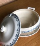 Soupière Faïence Longchamp &amp; plat de service - modèle Doria