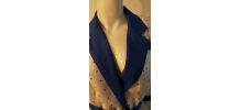 Superbe robe vintage blanche et bleue  t40