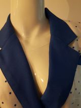 Superbe robe vintage blanche et bleue  t40