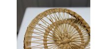 petite boîte osier vintage ronde