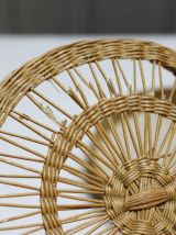 petite boîte osier vintage ronde