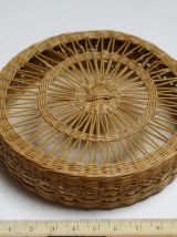 petite boîte osier vintage ronde