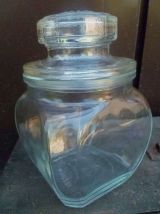 Bocal en verre  translucide, vintage