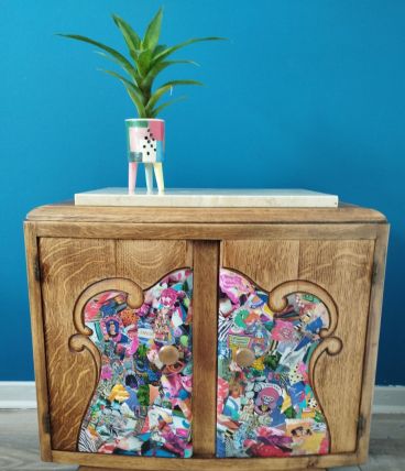 Table de chevet art déco Upcycling