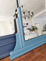 Petit Miroir Art déco Bleu
