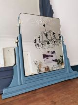 Petit Miroir Art déco Bleu