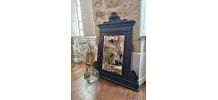 Grand miroir ancien bleu nuit