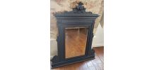 Grand miroir ancien bleu nuit