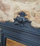 Grand miroir ancien bleu nuit