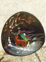 Assiette émaux de Longwy , vintage