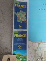 Grande carte murale routière de France vintage 120 cm x90 cm