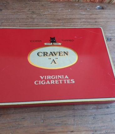 boite de cigarettes Craven A en métal