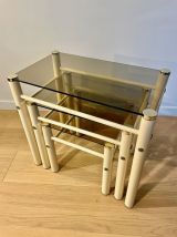 Tables gigognes beiges vintage