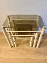 Tables gigognes beiges vintage